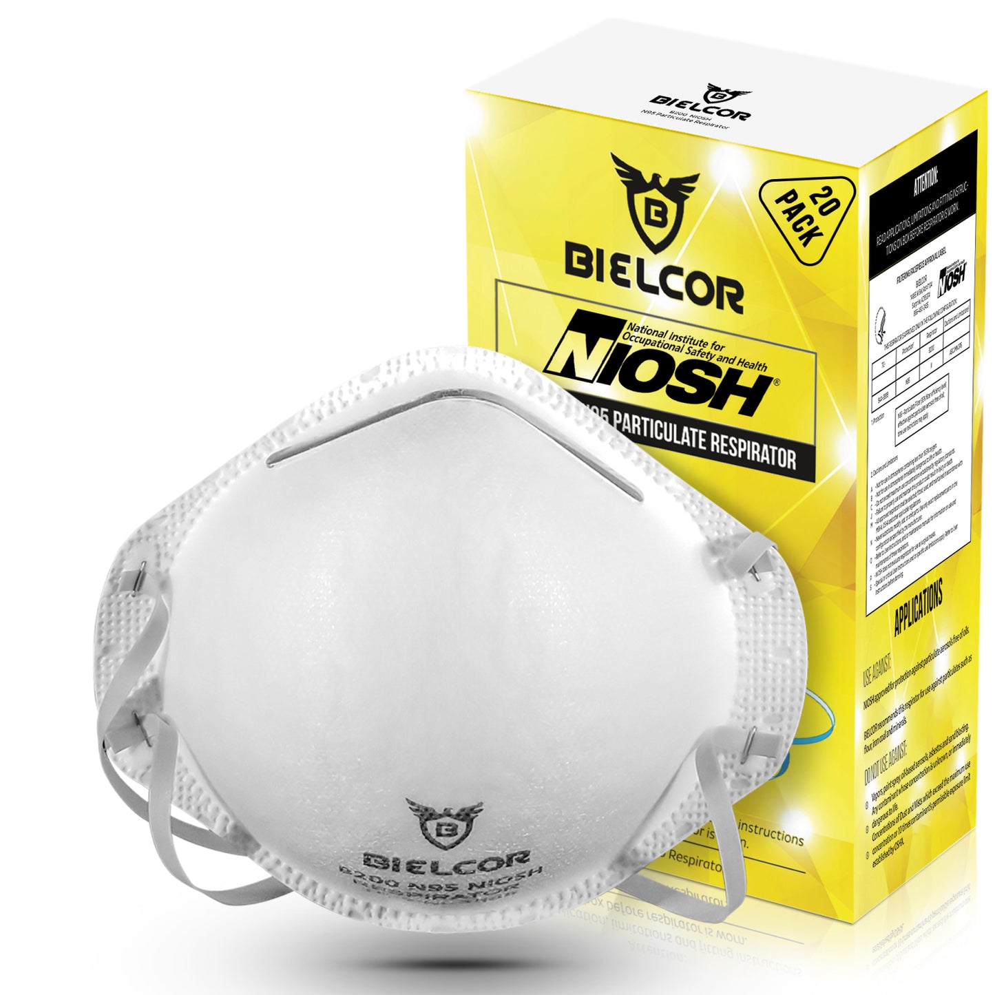 B200 N95 Particulate Respirator - 20 Pack
